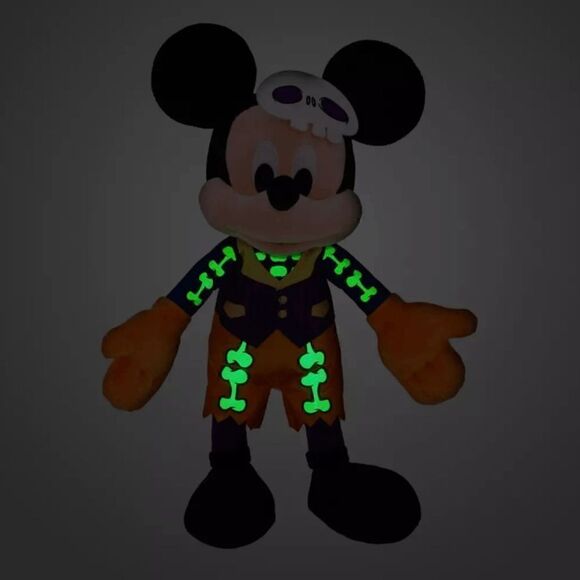 Mickey Mouse Glow-in-the-Dark Halloween 2023 Plush Medium 15'' Disney NWT Sealed - Picture 3 of 10